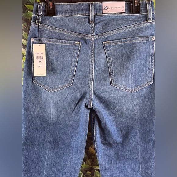 For All 7 Mankind Size:28  Women HW Cropped Straight  Blue Jeans - Picture 4 of 14
